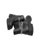 Botine copii Friboo 31 , imitatie piele , material textil , negru - imagine 4