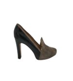 Pantofi dama Massimo Dutti 41 , piele , piele intoarsa , gri negru