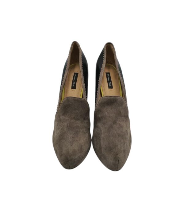 Pantofi dama Massimo Dutti 41 , piele , piele intoarsa , gri negru - imagine 5