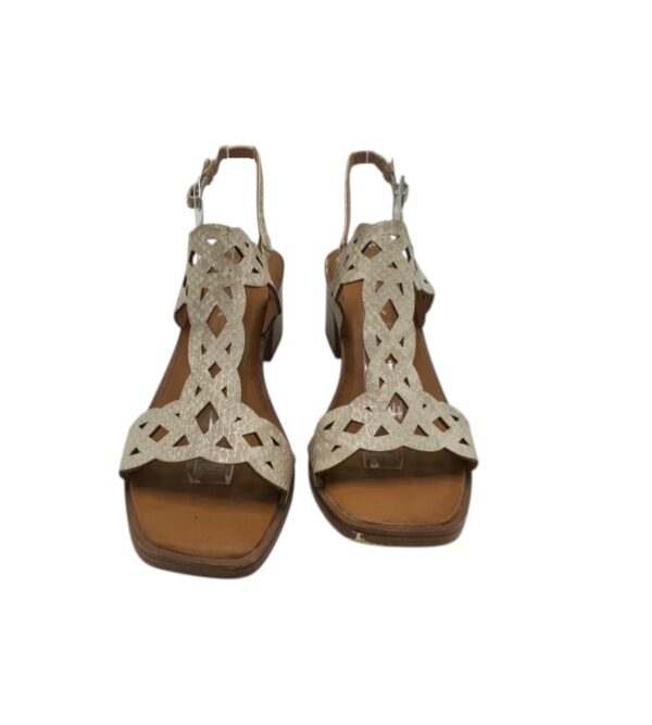 Sandale dama Lulux 39 , imitatie piele , maro - imagine 5