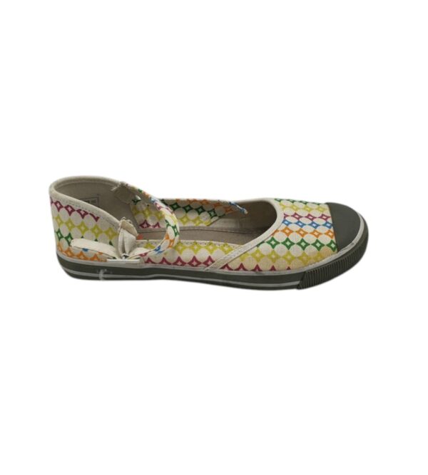Espadrile dama Clockhouse 40 , material textil , alb gri galben - imagine 1