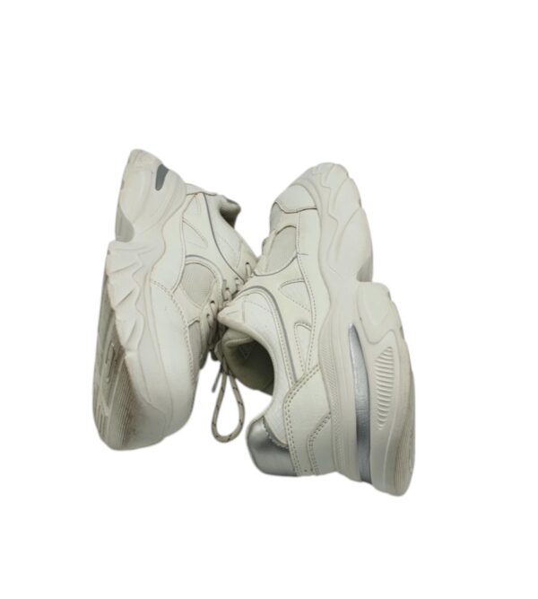 Adidasi dama Stradivarius 38 , imitatie piele , material textil , alb - imagine 4