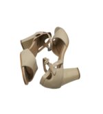 Pantofi dama Mei 40 , imitatie piele , bej - imagine 4