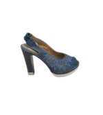 Sandale dama  38 , material textil , albastru