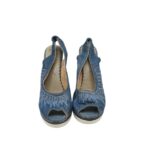 Sandale dama  38 , material textil , albastru - imagine 5
