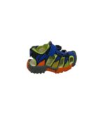 Sandale copii Fashion 26 , material textil , imitatie piele , verde albastru