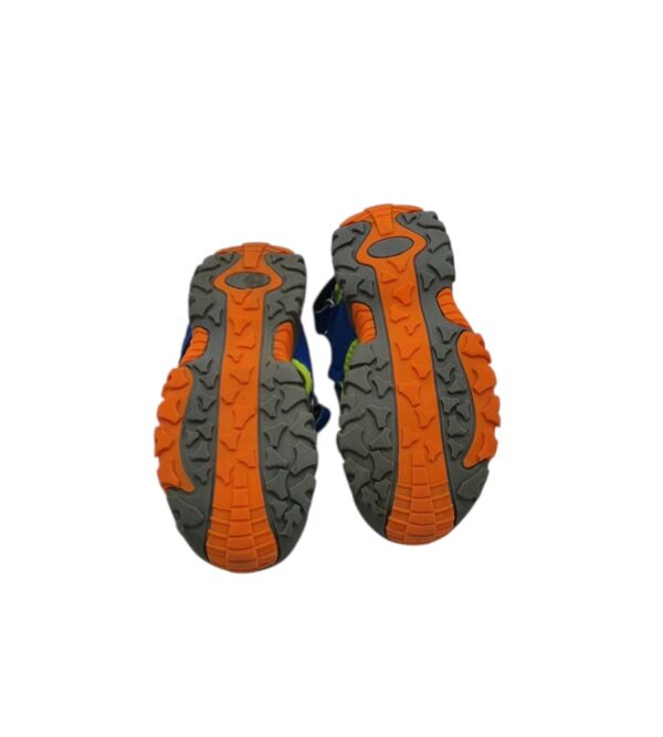 Sandale copii Fashion 26 , material textil , imitatie piele , verde albastru - imagine 3