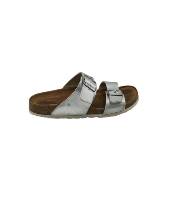 Saboti dama Sommerkind 36 , imitatie piele , argintiu - imagine 1