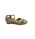 Sandale dama BPC 39 , material textil , bej