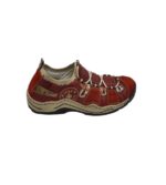 Adidasi dama Rieker 38 , imitatie piele , piele intoarsa , visiniu