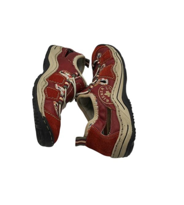 Adidasi dama Rieker 38 , imitatie piele , piele intoarsa , visiniu - imagine 4