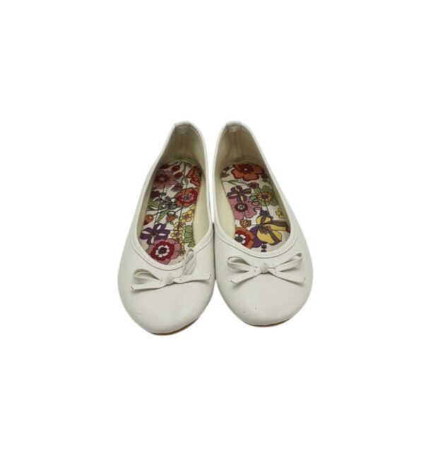 Balerini dama BPC 36 , imitatie piele , alb - imagine 5