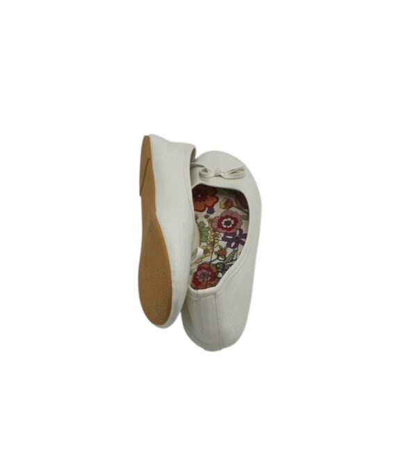 Balerini dama BPC 36 , imitatie piele , alb - imagine 4