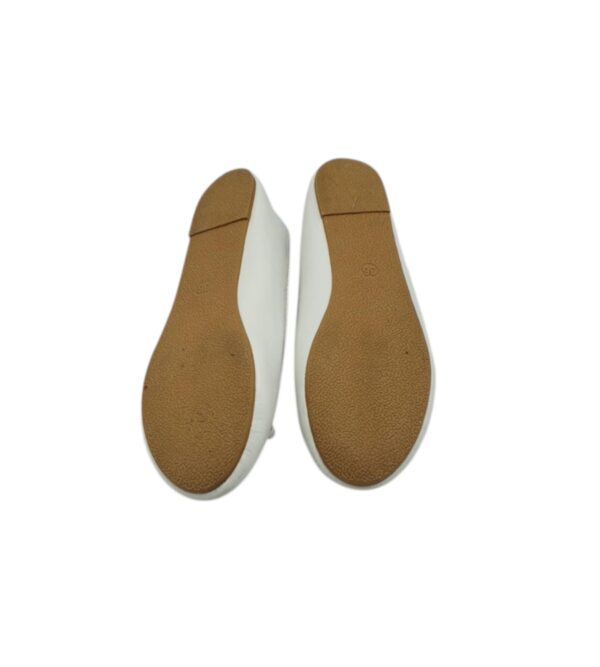Balerini dama BPC 36 , imitatie piele , alb - imagine 3