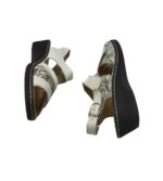 Sandale dama Turm 41 , piele , alb gri - imagine 4