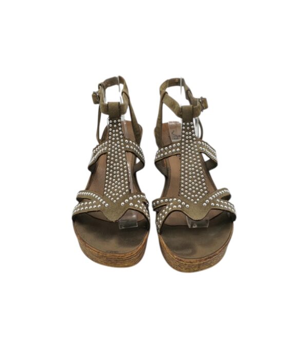 Sandale dama Vista 38 , imitatie piele , maro - imagine 5