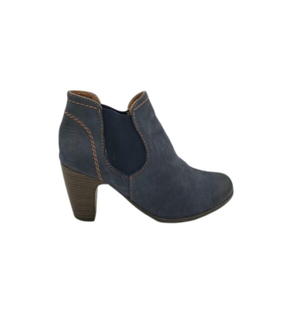 Botine dama s'Oliver 38 , piele , imitatie piele , bleumarin - imagine 1