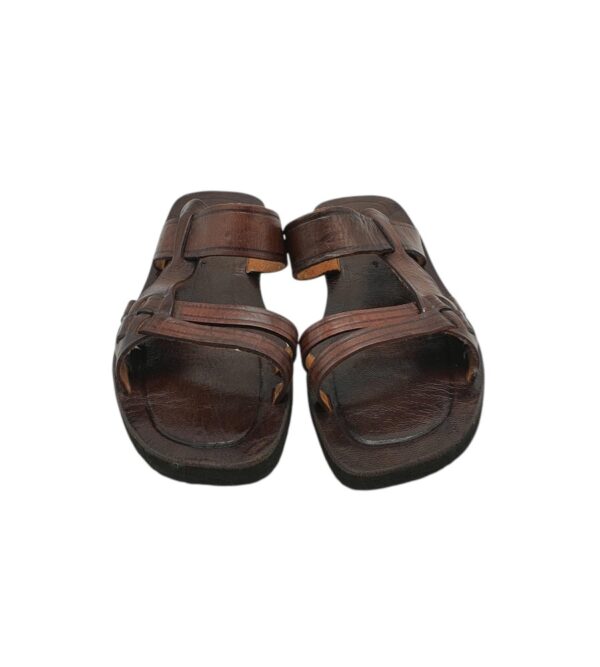 Saboti barbati 42 , piele , imitatie piele , maro - imagine 5
