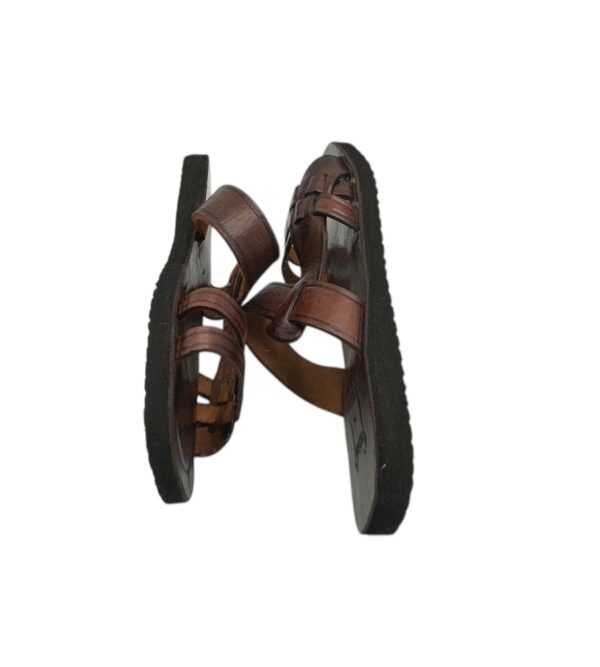 Saboti barbati 42 , piele , imitatie piele , maro - imagine 4