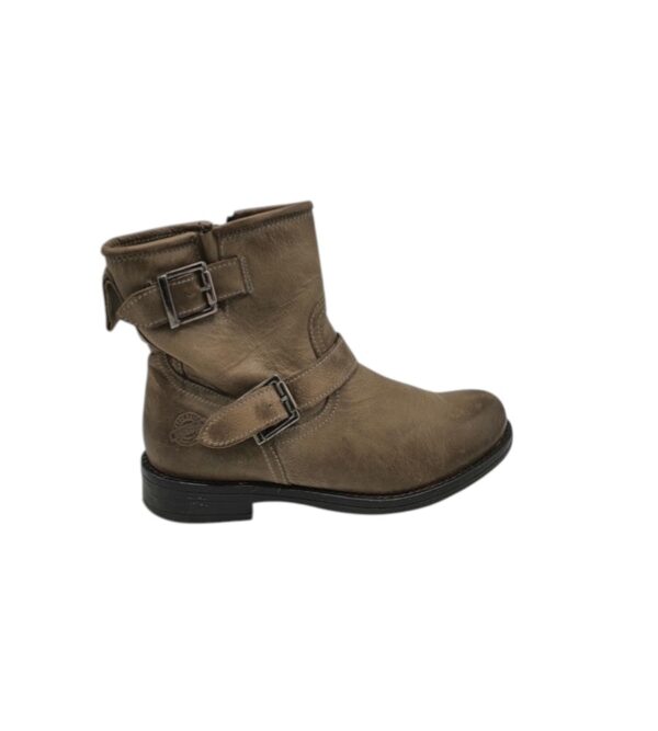 Botine dama Peckott 39 , piele , maro negru - imagine 1