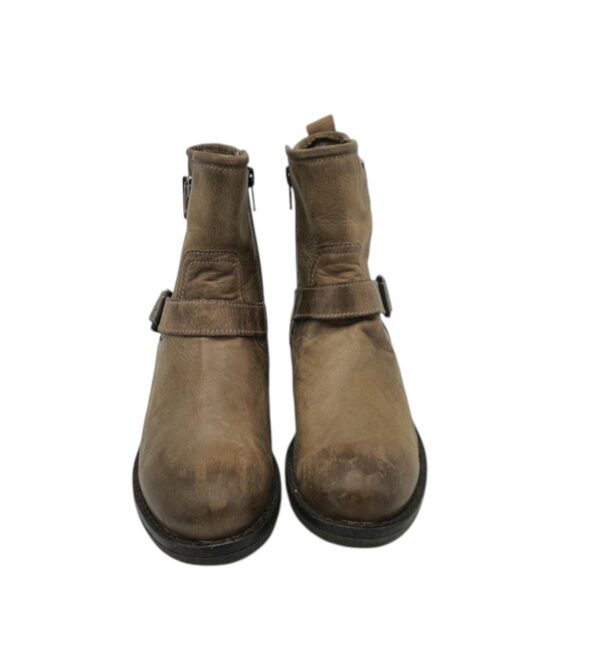 Botine dama Peckott 39 , piele , maro negru - imagine 5