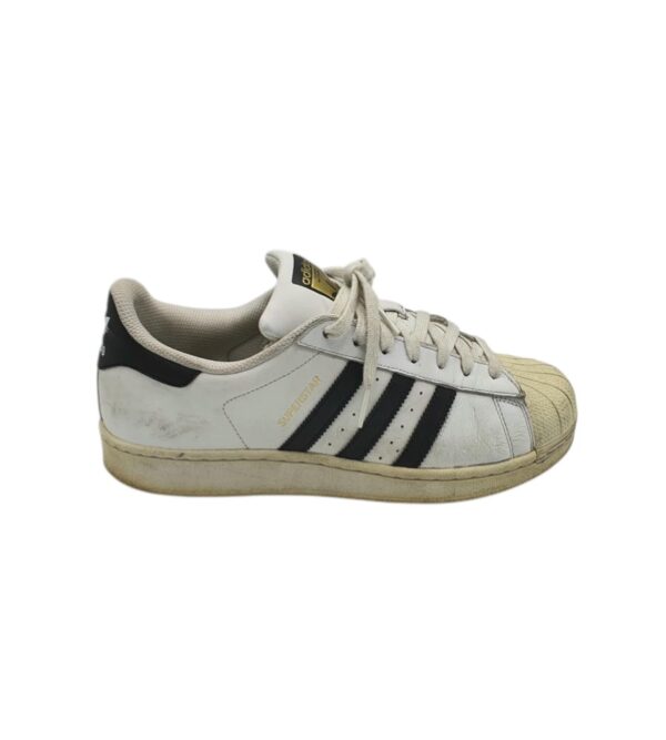 Adidasi barbati Adidas 45, piele , imitatie piele , alb negru - imagine 1