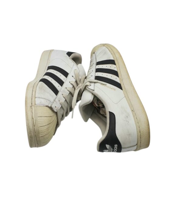 Adidasi barbati Adidas 45, piele , imitatie piele , alb negru - imagine 4