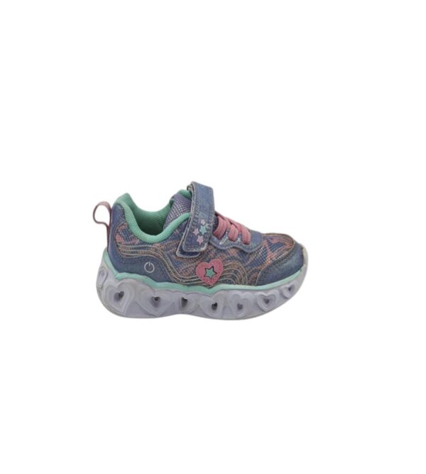 Adidasi copii 25 , material textil , imitatie piele , gri roz - imagine 1