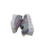 Adidasi copii 25 , material textil , imitatie piele , gri roz - imagine 4