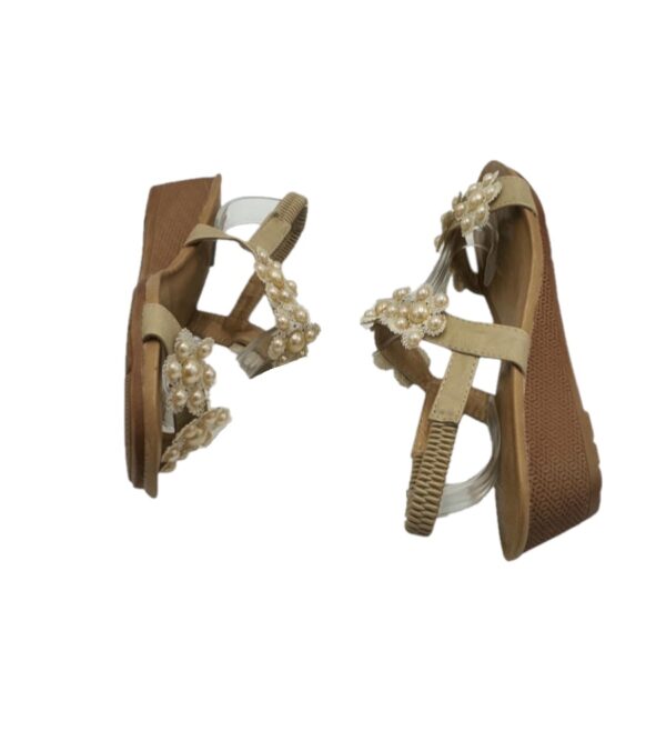 Sandale dama 38 , imitatie piele , maro - imagine 3