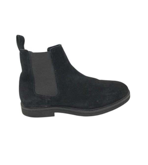 Ghete barbati Zign 38 , piele intoarsa , material textil , negru - imagine 1