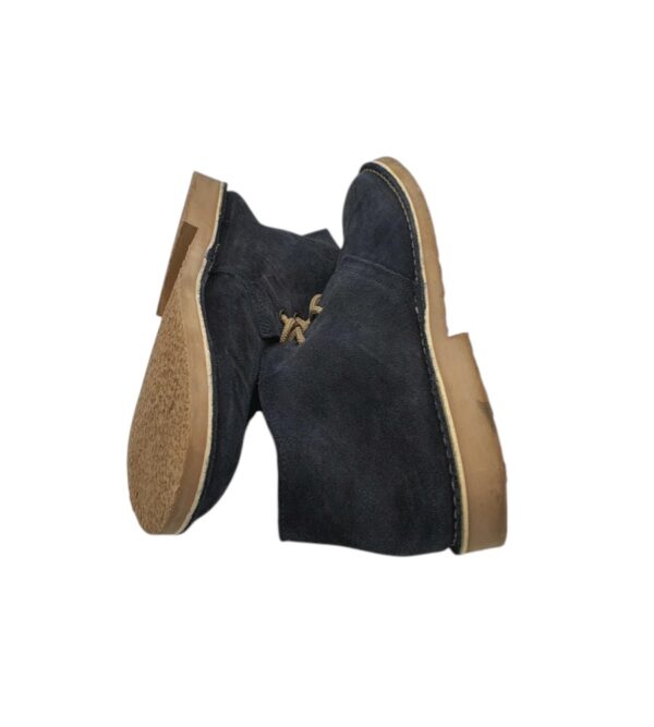 Ghete barbati 45 , piele intoarsa , negru - imagine 4