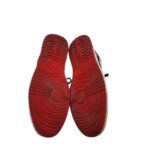 Adidasi barbati 44 , imitatie piele , negru alb rosu - imagine 3