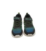 Adidasi copii Skechers 34 , material textil , negru albastru verde - imagine 5