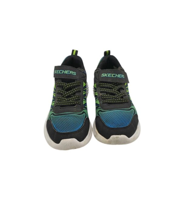 Adidasi copii Skechers 34 , material textil , negru albastru verde - imagine 5