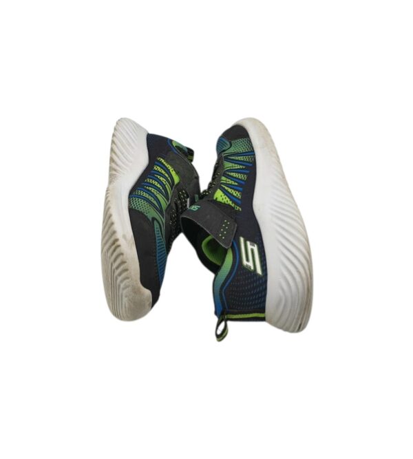 Adidasi copii Skechers 34 , material textil , negru albastru verde - imagine 4
