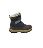 Cizme copii Friboo 32 , imitatie piele , negru maro , imblanite