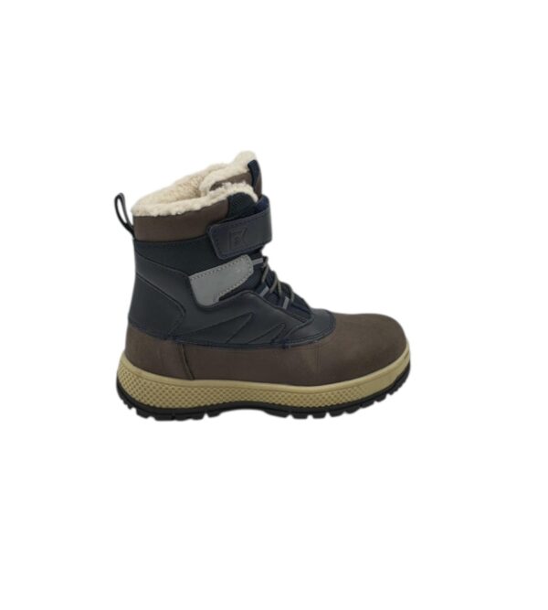 Cizme copii Friboo 32 , imitatie piele , negru maro , imblanite - imagine 1