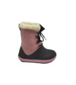 Cizmoe copii Friboo 28 , imitatie piele , roz negru , imblanite