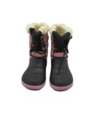 Cizmoe copii Friboo 28 , imitatie piele , roz negru , imblanite - imagine 5