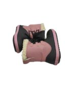 Cizmoe copii Friboo 28 , imitatie piele , roz negru , imblanite - imagine 4