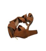 Sandale dama 41 , material textil , maro - imagine 3