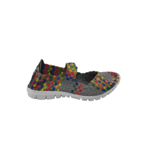 Espadrile dama 38 , material textil , multicolor - imagine 1