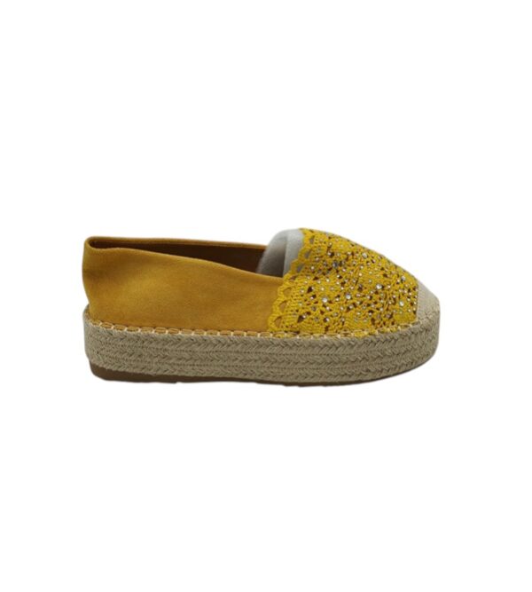 Espadrile dama A&H 40 , material textil , galben - imagine 1