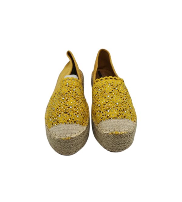 Espadrile dama A&H 40 , material textil , galben - imagine 5
