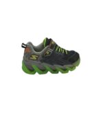 Adidasi copii Skechers 32 , imitatie piele , material textil , gri verde