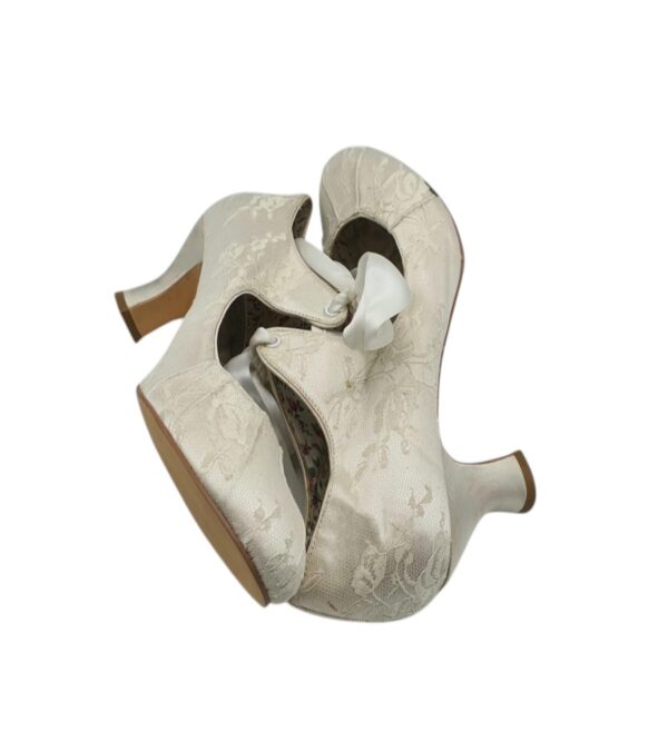 Pantofi dama Monsoon 41 , material textil , alb - imagine 4