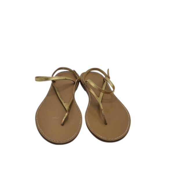 Sandale dama Zara 38 , imitatie piele , auriu maro - imagine 3