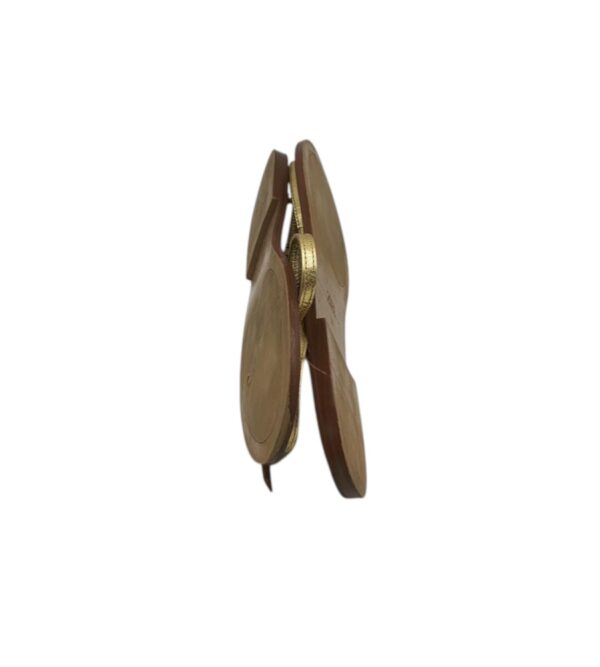 Sandale dama Zara 38 , imitatie piele , auriu maro - imagine 4