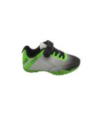 Adidasi copii 28 , imitatie piele , alb negru verde